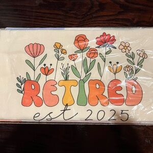 Floral Retired 2025 Canvas Bag